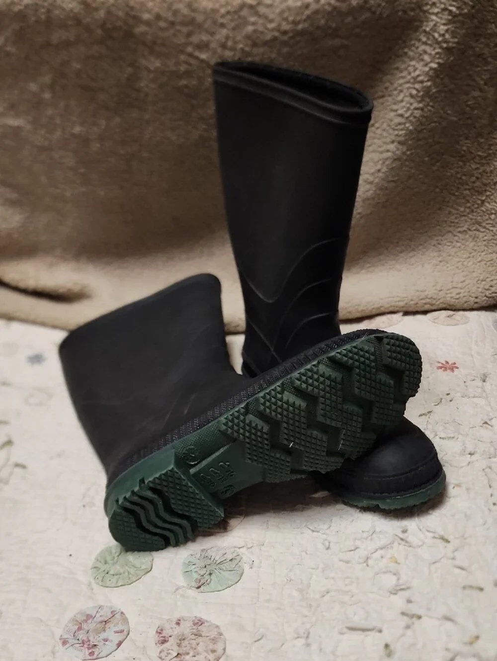 Kids's Black Tall Waterproof Rain Boots